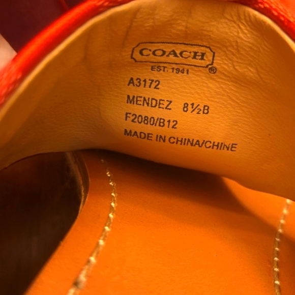 Coach 1941 Orange Mendez Espadrille Wedge Shoes - Picture 8 of 11